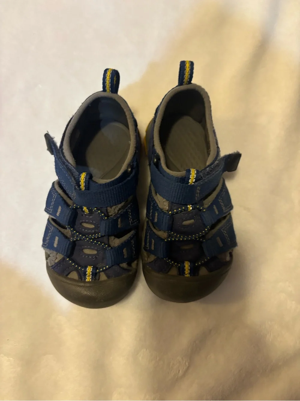 Keen Boys Navy Blue and Yellow Closed-Toe Sandals
